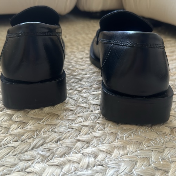 Zara Square Toe Leather Loafers Size 6.5(37) - Picture 10 of 12